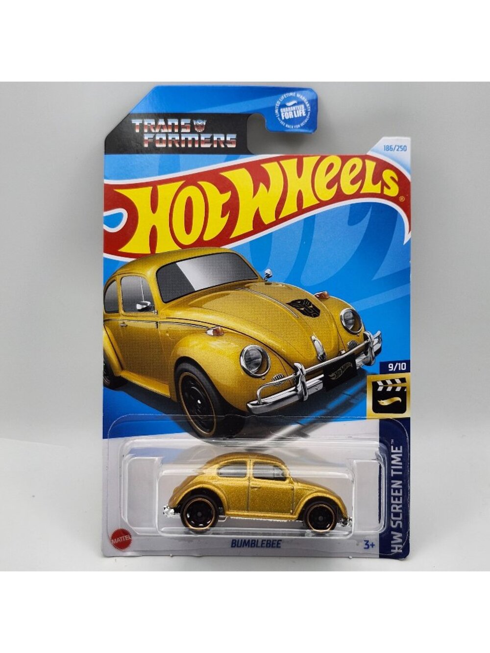 Hot Wheels Transformers Bumblebee Gold VW Beetle Bug HW Screen Time 9/10 185/250